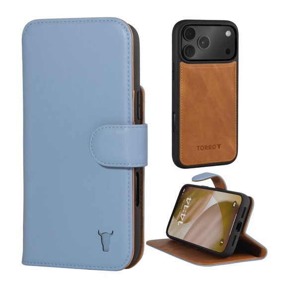 Funda TORRO para iPhone 17 Pro (6,3 ”) azul claro desmontable