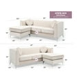 thumbnail image 2 of Glory Furniture Delray G797B-SC Sofa Chaise ( 3 Boxes) , IVORY, 2 of 6