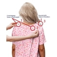 thumbnail image 3 of Pinspark Hospital Gowns Open Back for Women Bedridden Nightgowns Back Opening Short Sleeve Post Surgery Tear Away Adaptive Dresses, 3 of 6