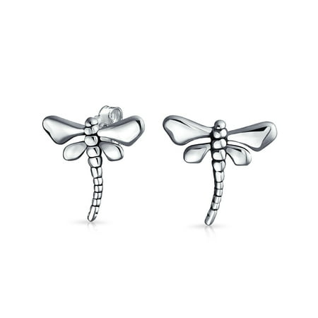 - Tiny Garden Insect Dragonfly Stud Earrings For Women For Teen 925 Sterling Silver