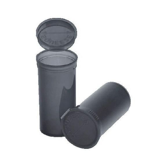Philips Empty Prescription Pop Top Vial Made in USA Pack of 315 Dry Herb Containers with Child Resistant Translucent Smoke Color 13 Dram Medical Pharmacy Pill Bottles