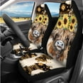 thumbnail image 2 of Uorisanigo Highland Cow Sunflower Auto Accessories Set 14 Pcs with Cars Seat Covers and Steering Wheel Cover Seat Belt Pads Armrest Cover and Water Cup Pad Soft Universal Fit for Car SUV, 2 of 6