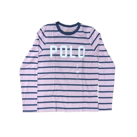 POLO RALPH LAUREN Pink/Blue Women's Long-Sleeved Striped T-Shirt, S, NWOT