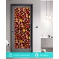 thumbnail image 5 of Window Privacy Film, Fall Botanical UV Sun Blocking Window Tint Film Heat Control One Way Blackout Window Film, Autumn Berry Orange Maple Leaves Watercolor Non Adhesive Static Cling 35.4x78.7 In, 5 of 7