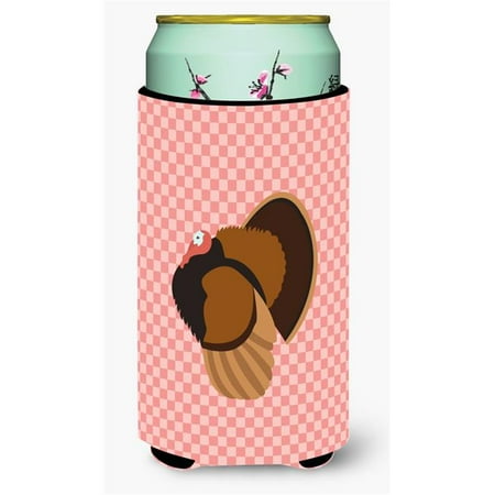 

Carolines Treasures BB7986TBC Bronze Turkey Pink Check Tall Boy Beverage Insulator Hugger