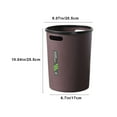 thumbnail image 3 of AuroraX 1.8 Gallon Office Trash Can Handles Brown Small Round Wastebaskets Minimalist Plastic Trash Bin for Dormitory Living Room Bathroom, 3 of 6