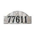 thumbnail image 1 of QualArc RID-4703-WG 9 in. Ridgecrest Arch White Granite Natural Stone Color Solid Granite Address Plaque, 1 of 1