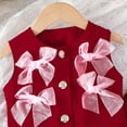 thumbnail image 4 of 2 Piece Sets for Girls Bow Sleeveless Vest and Wide Leg Pants Sets Girl Spring Clothes Cute Outfits for Girls 6-7 Years, 4 of 9