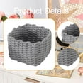 thumbnail image 7 of Rope Organizer Basket Macrame Box Sturdy Cotton Design for Cosmetics Living Room Shelf, 7 of 7