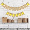 thumbnail image 3 of Girlsshop Burlap Lemonade Banner Lemonade Stand Decorations For Lemon Theme Party Decor,LEMONADE+LEMON, 3 of 8