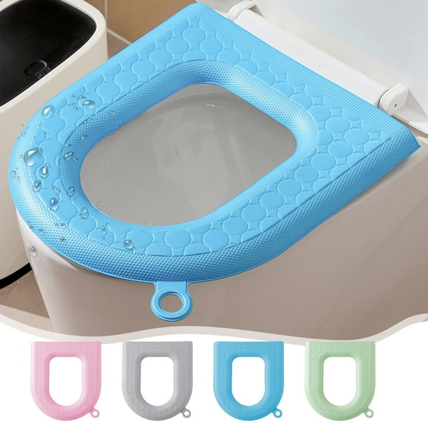 Cojín de asiento del váter | Inodoro impermeable EVA | Funda autoespumante, acolchado cálido, lavable, se adapta a la mayoría de los inodoros | Multicolor | 41x38cm