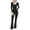 Black, variant on Kaemgyyd Long Sleeve Jumpsuits for Women Yoga Bell Bottoms Flare Bodycon Square Neck Wide Leg Rompers Party Clubwear