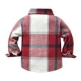 thumbnail image 3 of GYRATEDREAM 3M-7T Boys Girls Flannel Plaid Shirt Jacket Long Sleeve Lapel Button Down Pocketed Shirts Regular Fit Casual Fall Coat, 3 of 7