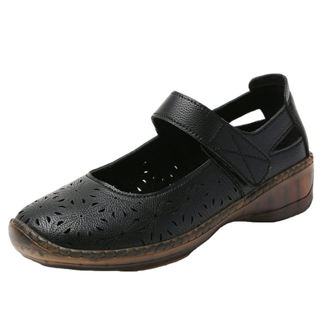 Black Flats Shoes For Ladies Round Toe Slip On Closed Toe Solid Breathable Casual Comfortable Shoes For Simple Style And Daily Comfortable Size 36