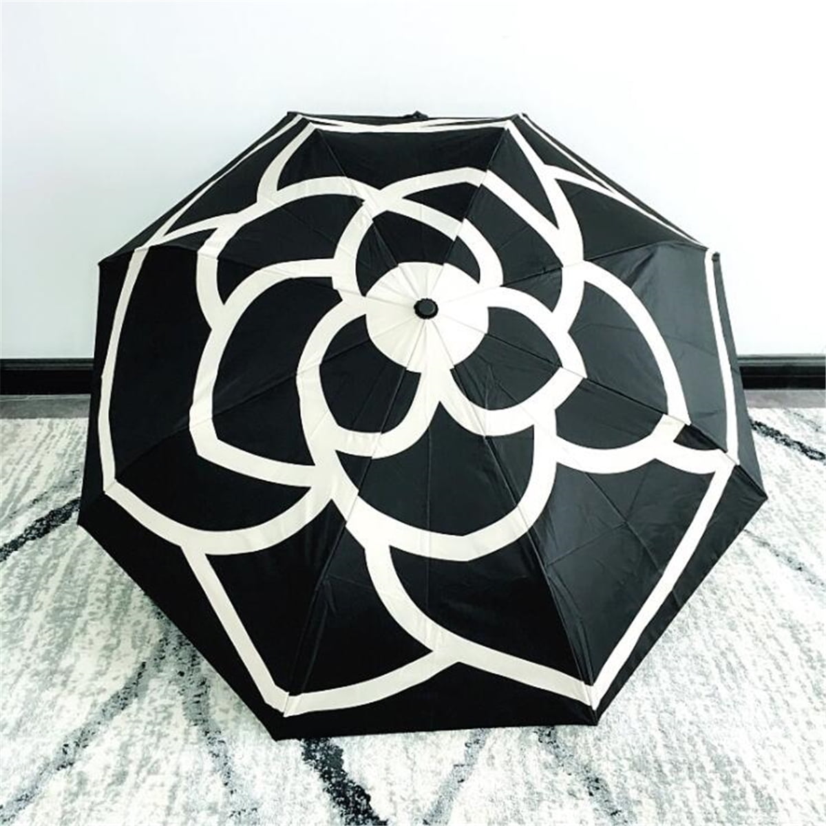 Automatic Folding Women Rain Umbrella Luxury Brands UV Sun Transparent