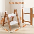 thumbnail image 2 of Levlad 2 Step Ladder Folding Stool with 330 lbs Capacity, Wood Grain Step Stool with Anti-Slip Wide Pedals, Large Rubber Feet, 2 of 13