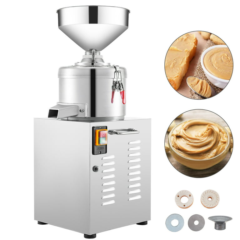 VEVOR 110v Commercial Peanut Butter Machine 15000g/H Staiss Steel Peanut  Grinder Electric Perfect for Peanut Butter Sesame Butter Walnut Butternle 