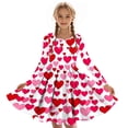 thumbnail image 4 of Robe Patineuse à Manches Longues pour Filles, Robe de Récital de Ballet Évasée Extensible, Robe de Fête à Col Rond pour l'École et les Vacances, 4 of 6