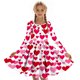 thumbnail image 3 of Vestidos de Manga Larga de las Niñas Tamaño 7-8 Elástico una Línea Twirly Patinador Cuello Redondo Vestido de Recital de la Escuela para Otoño Invierno, 3 of 6