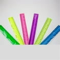 thumbnail image 5 of 12 Inch Plastic Ruler with cm, mm Inch Markings (Random Color),Clear Colorful Ruler Precise Measurements,Durable Plastic Construction Bright Colored Ruler Measuring Tool,Clear Plastic Ruler(Clear), 5 of 8