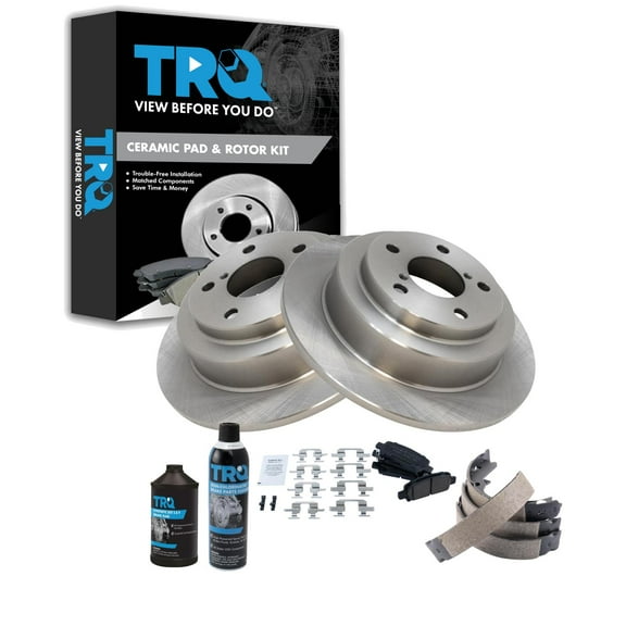 TRQ Rear Brake Pad & Rotor Kit BKA34903 Fits Select 1998-2003 Subaru Forester , 1999-2003 Subaru Impreza