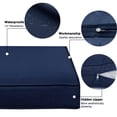 thumbnail image 4 of Outdoor Cushion Covers 4 Pack Waterproof&Fade Resistant Zipper Patio Furniture Cushion Covers for Couch, Sofa, Chair, Replacement Covers Only, 4 of 7