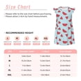 thumbnail image 3 of Fotbe Watermelon Vestido de Dormir para Niñas de 3 a 10 Años, Mangas Cortas, Estilo Princesa, Pijama Camisón con Mangas Voladas-Small, 3 of 6