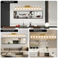 thumbnail image 5 of 65" Gold Modern Bathroom Vanity Light Fixture - 10-Light Wall Sconce with Milky White Glass Shades for Mirror, Bedroom & Living Room (Bulbs Not Included), 5 of 8