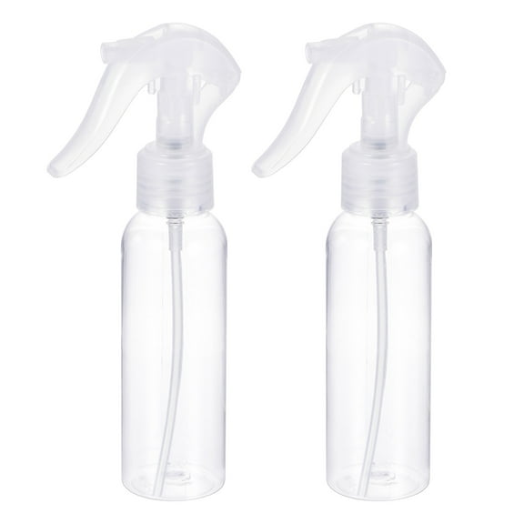 Uxcell 100ml Spray Bottles Refillable Mist Sprayer Plastic Clear 2 Pcs