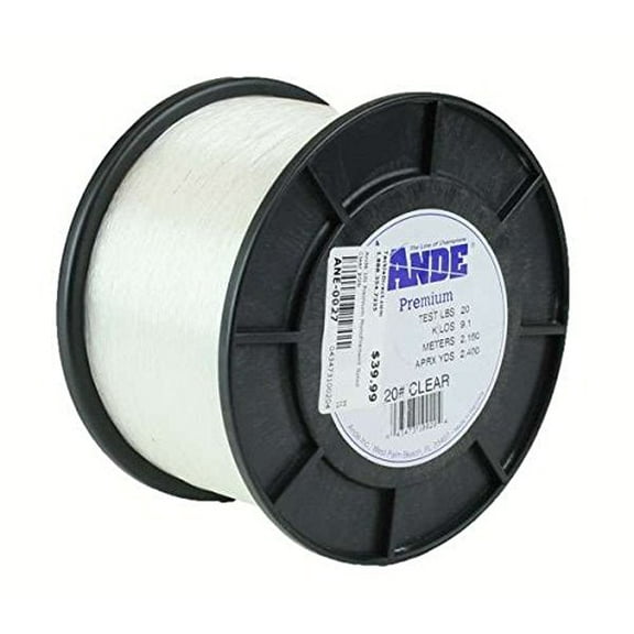 Ande Premium Monofilament 1/4lb Spool 50lb 250yd Clear