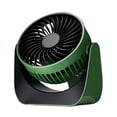 thumbnail image 1 of yeacher Mini Ventilateur de Bureau Compact Rechargeable par USB avec 3 Réglages de Vitesse, Fonctionnement Silencieux et Design Portable pour Bureau, Résidence Étudiante et Usage Extérieur - Vert Olive, 1 of 6