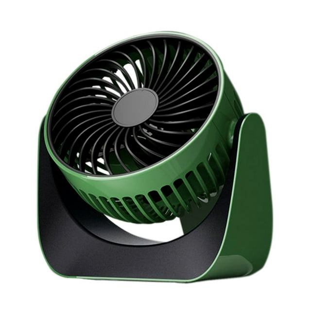 yeacher Mini Ventilateur de Bureau Compact Rechargeable par USB avec 3 Réglages de Vitesse, Fonctionnement Silencieux et Design Portable pour Bureau, Résidence Étudiante et Usage Extérieur - Vert Olive