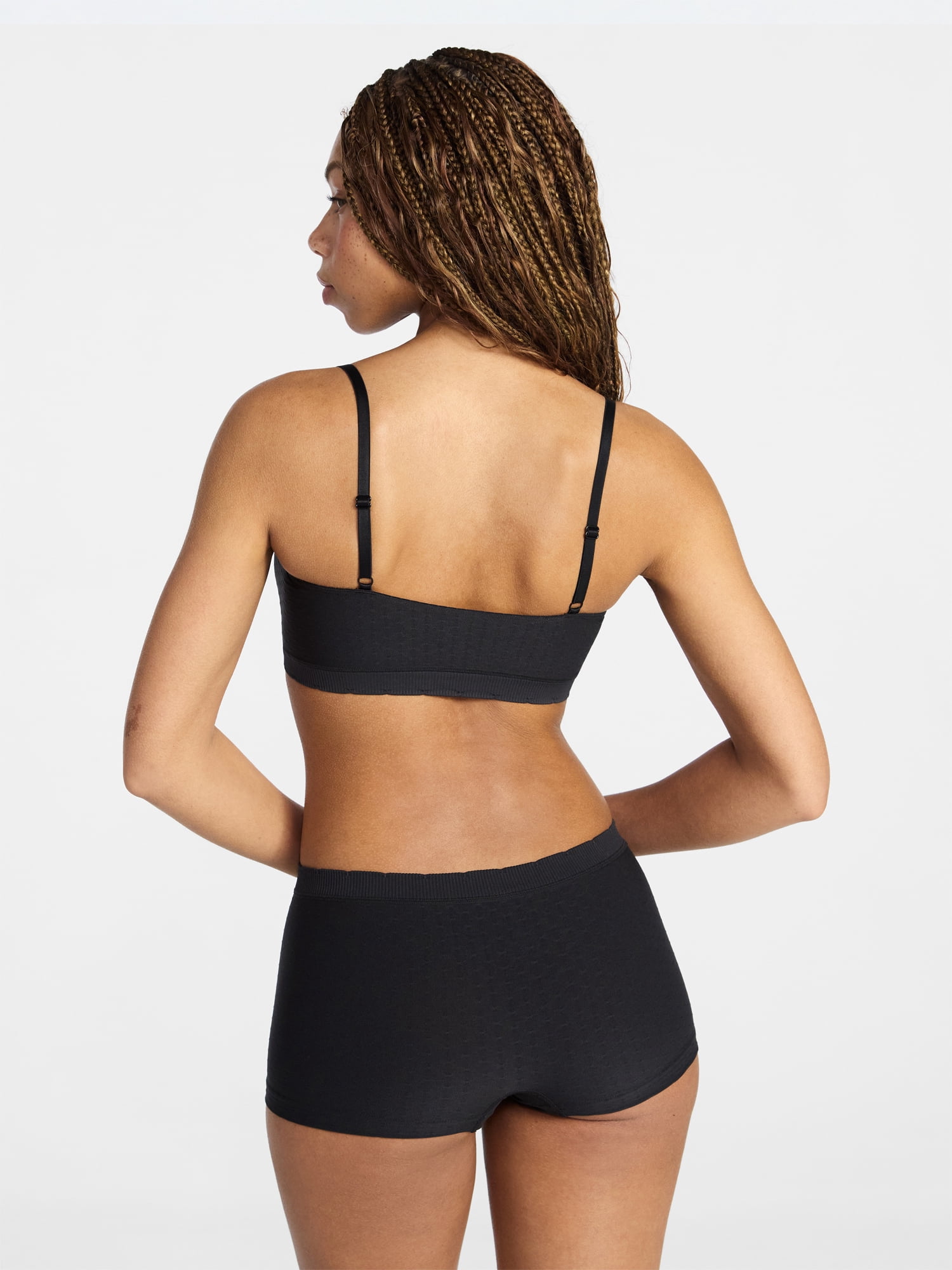 No Boundaries Seamless Triangle Bralette & Boyshort Set, 2-Piece, Women's XS-XXXL