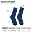 thumbnail image 2 of Haiem Snowflake Dark Blue Pattern Crew Socks – Soft & Durable Moisture-wicking Socks, Stay-Up Fit for Business, Work, and Casual Wear Size 5-11, 2 of 6