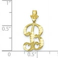 thumbnail image 2 of Beautiful 10k Diamond-cut Grooved Initial B Charm, 2 of 2