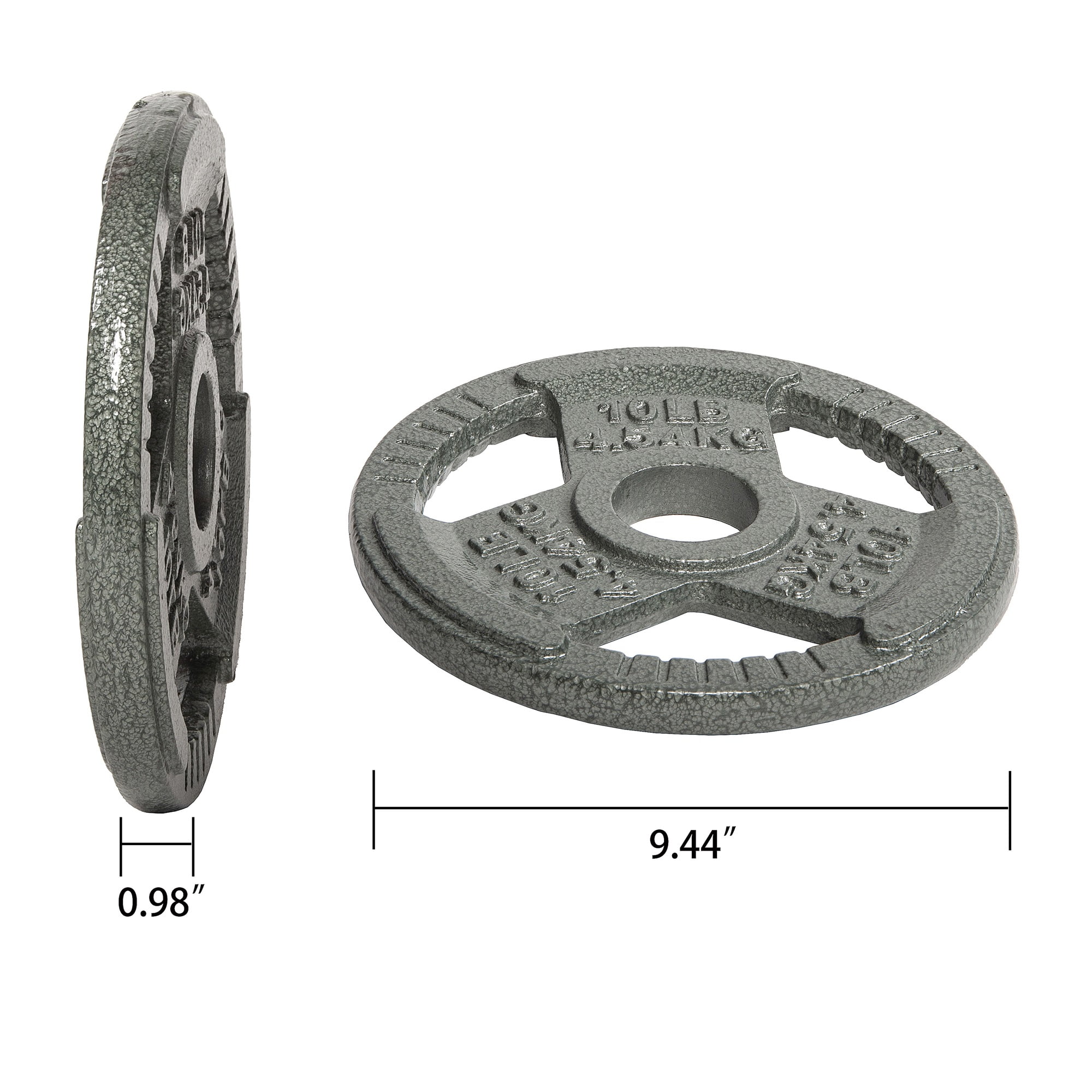 GIANNA 40lb 2-Inch Olympic Cast Iron Weight Plate, Durable, Rust-Resistant Strength Training Plates for Weightlifting, CrossFit, and Home Gym Workouts