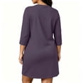 thumbnail image 4 of NominalSnug Womens Plus Size Nightgowns 3/4 Sleeve Sleepwear Crewneck Nightdress Loose Comfy Homewear, 4 of 8
