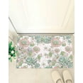 thumbnail image 4 of Shag Bath Rugs Succulent Cactus Tropical Plant Plush Soft Fluffy Doormat Floor Carpet,Non-Slip Living Room Bedroom Kitchen Entryway Door Mats Summer Watercolor Botanical, 4 of 6