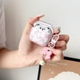 thumbnail image 6 of Cute Case Airpod 4 Case Cover 2025 for Girly Shell Pattern Bow Design Shockproof Airpod 4th Generation Headphone Cover, with Cleaning Kit & Bow Pearl Keychain, 6 of 7