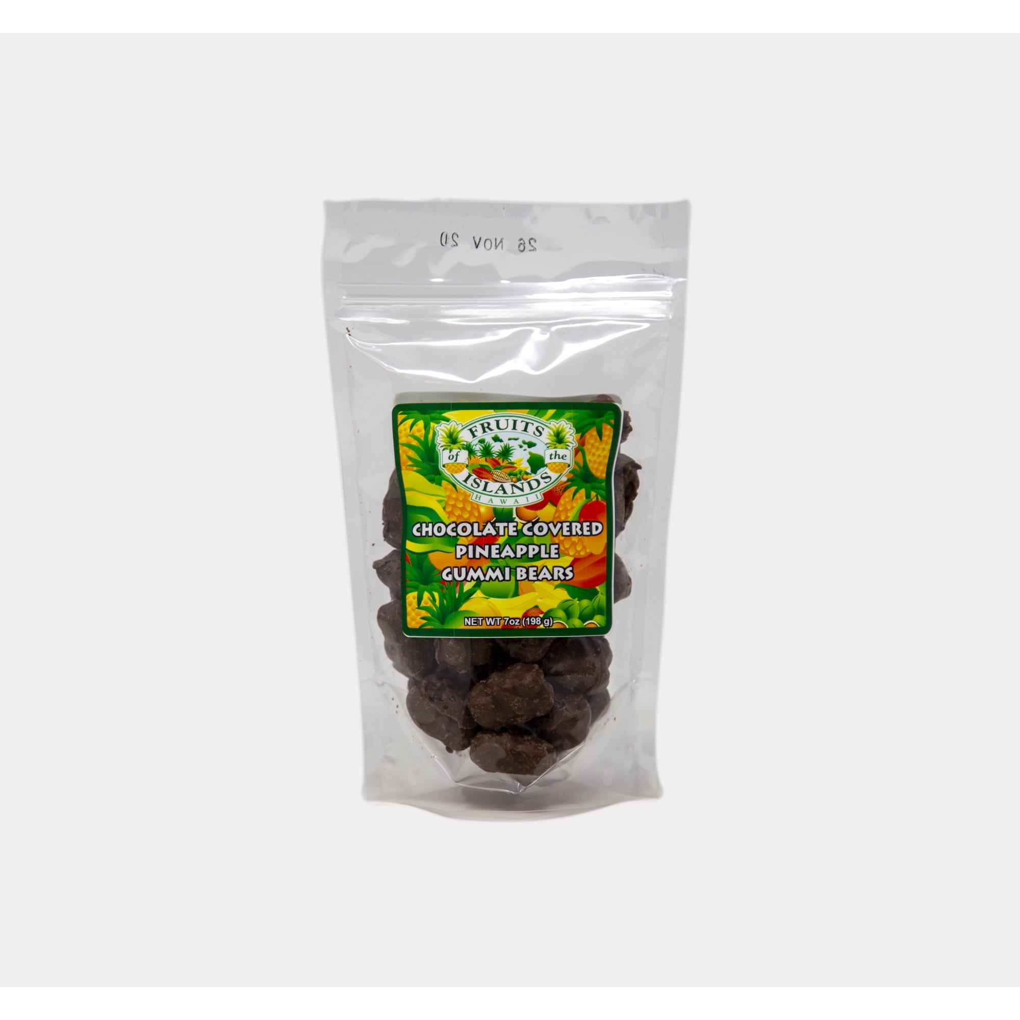 Fruits Of The Islands Chocolate Pineapple Gummy Bears, 7 oz.