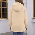 thumbnail image 6 of Raincoat for Women Waterproof with Hood Lightweight Fleece Raincoat for Hiking Trendy Windbreaker Outdoor Rain Jacket, 6 of 7