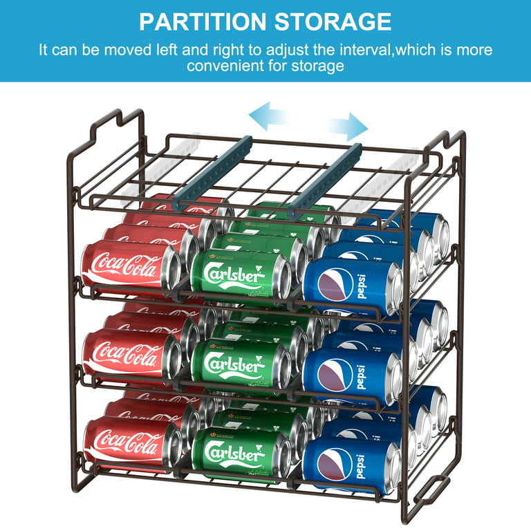 Hanging Stacking Can Dispenser For Fridge, Soda Can Organizer Rack For  Pantry, Freezer, Kitchen, Stackable Beverage Holder Clearance Sale