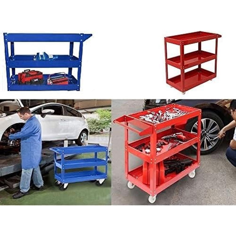 Tool Storage Heavy Duty Garage Trolley Workshop DIY 3 Tier