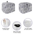 thumbnail image 5 of Toaster Cover 2 Slice, Blue Floral Leaf Dustproof Bakeware Oven Protector with Top Hook, Retro Farmhouse Plant Tree Branch Waterproof Small Kitchen Appliance Toasters Dust Cover, 12"x7.5"x8", 5 of 9