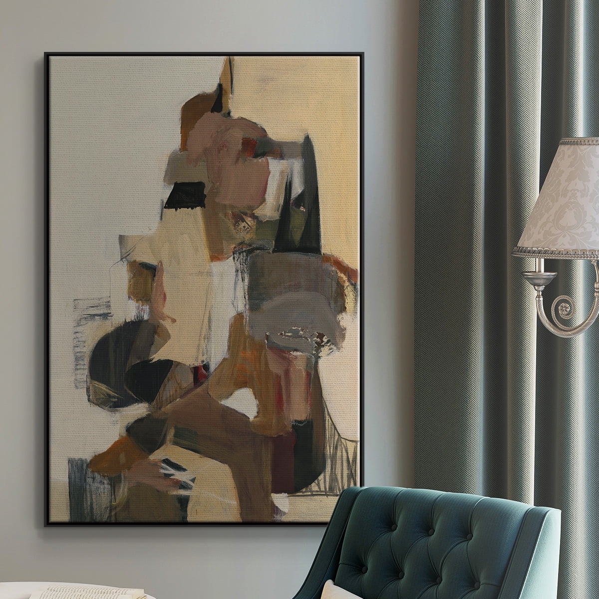 Mesa Grande Framed Premium Gallery Wrapped Canvas - Ready to Hang - 27 x 41 - Black Floating Frame