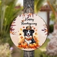 thumbnail image 4 of Happy Thanksgiving Border Collie Welcome Thankful Fall Autumn Pumpkin Round Wood Sign Borders Dog Lovers Gifts Idea Hanging Wall Home Decor - 02021, 4 of 5