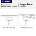 thumbnail image 6 of Wellspeed 62 in. Modern Integrated LED Indoor Black Ceiling Fan with Remote Control and 9 Blades, 6 of 16
