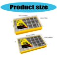 thumbnail image 3 of Fishing Tackle Box Portable Storage Trays Lures Organizers Storage Box Baits Separator Organizers with Removable Divider Yellow large, 3 of 4