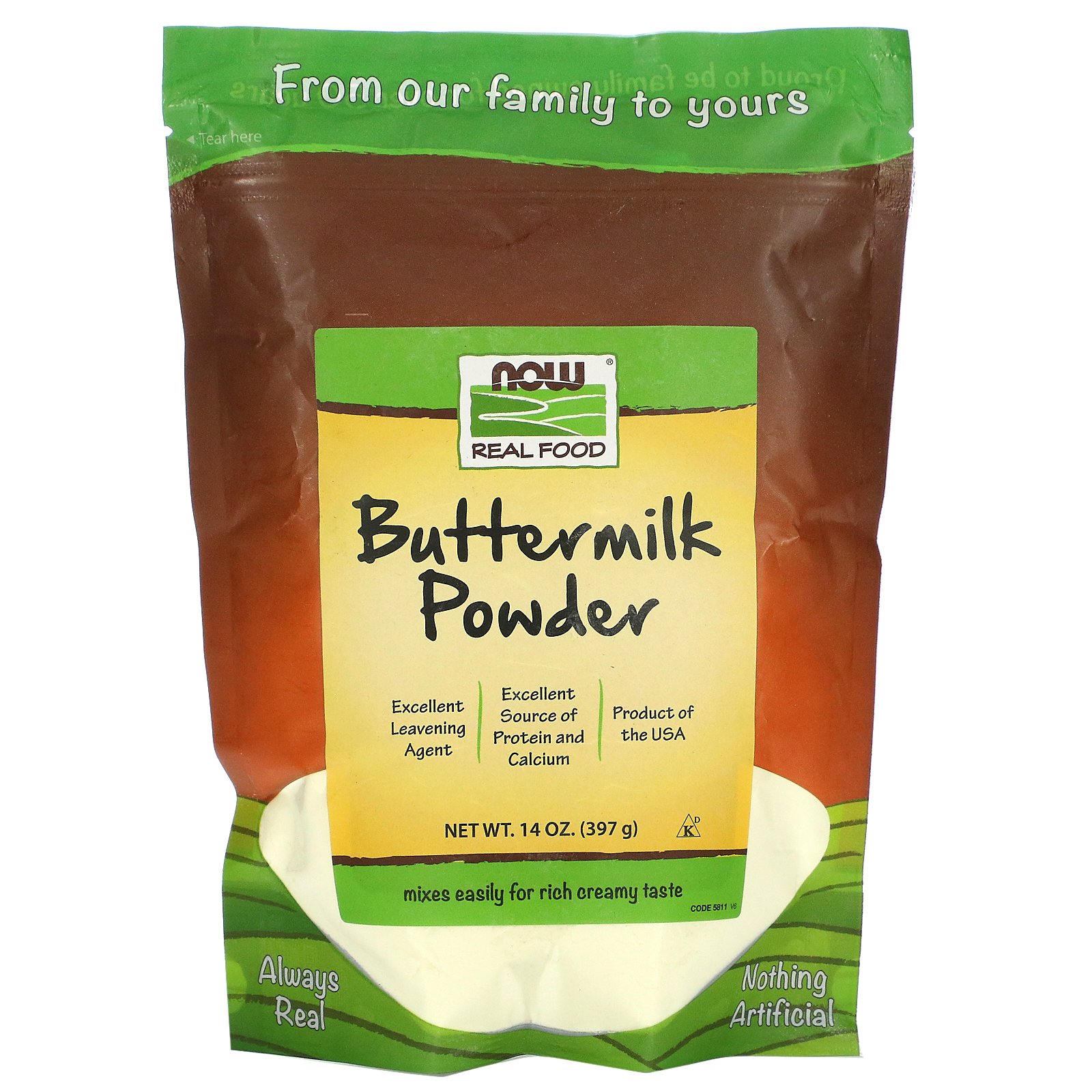 NOW Foods NOW Real Food Buttermilk Powder 14 oz.
