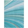 thumbnail image 5 of 9' X 12' Teal Blue Aqua And Blue Abstract Washable Indoor Outdoor Area Rug, 5 of 5